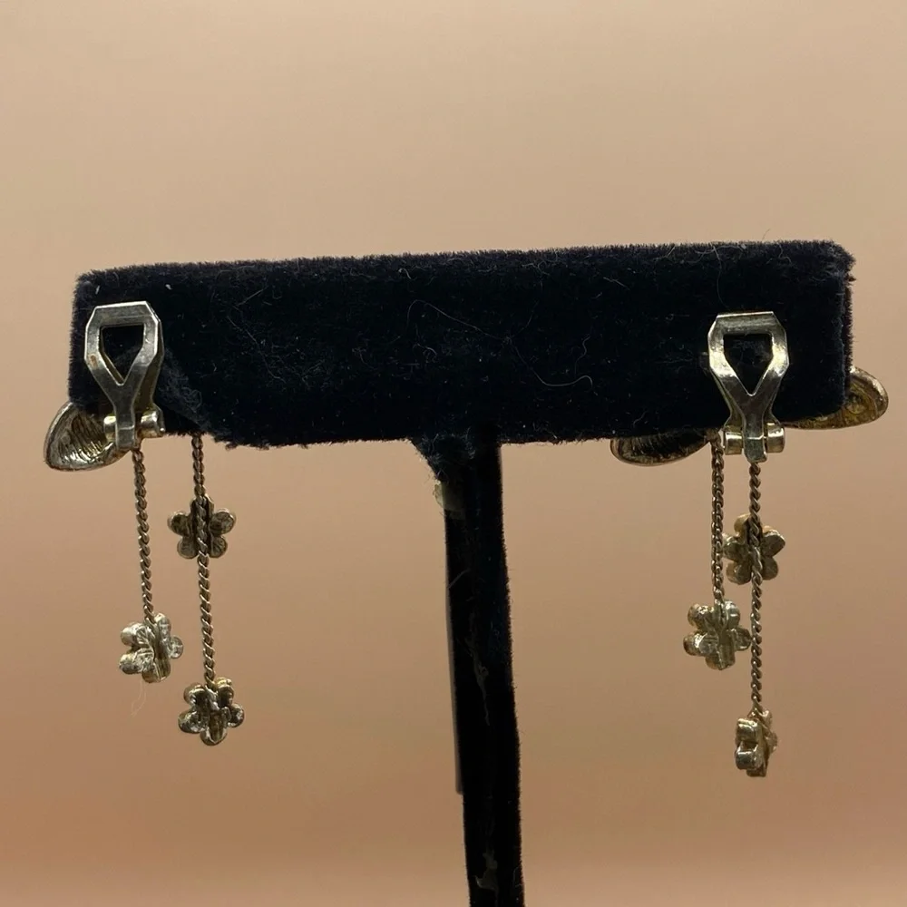 3 for $15 - Mix n Match - Red Hat Society clip earrings, pink dangle accents - Picture 4 of 4
